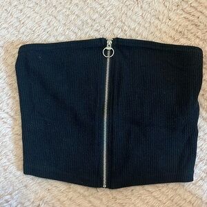 Zip up crop top